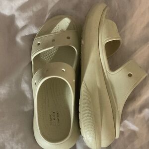 Womens Cream Slip-On crocs